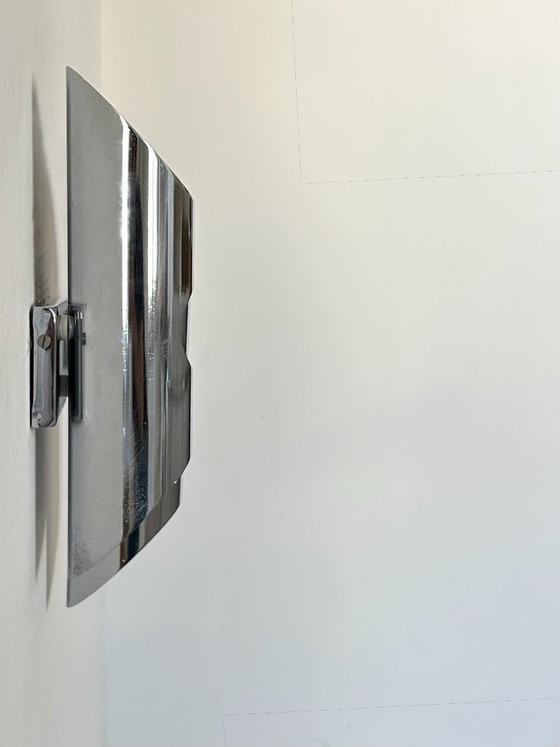 Image 1 of Een paar dubbele wandlampen, verchroomd metaal, Frankrijk, 1960