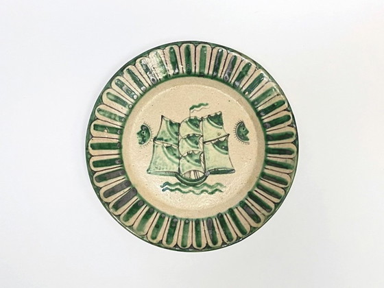 Image 1 of 4 Piatti Vietri decorati della Fabbrica Ceramica Avallone, anni '30