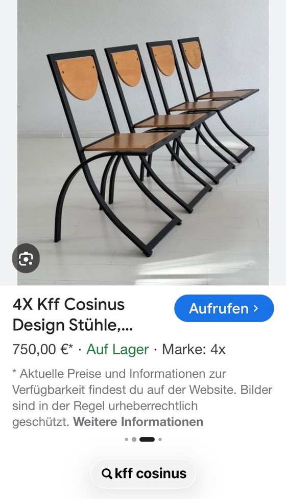 Image 1 of 2 Cosinus Karl Friedrich Förster (KFF) Stühle 
