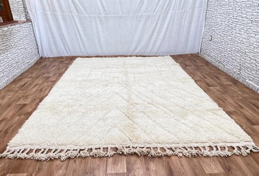 Alfombra de lana pura hecha a mano, artesanía tradicional, tamaño 2/3 m