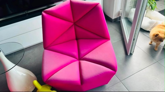 Coppia di poltrone di design ALBERTA GOSSIP – design italiano – lavorazione originale – Textile (photo 4 of 8)