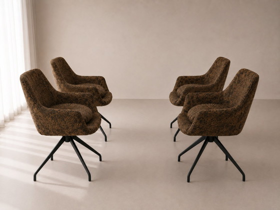 Set di 4 poltrone a secchiello di lusso | Marrone | Comfort e stile – riverdale, Sedie da camera, Textile (photo 4 of 6)