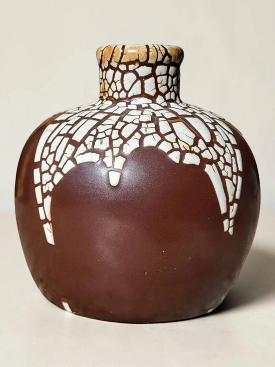 Stoneware vase "snake skin", Léon Pointu, Art Deco – Porcelain (photo 4 of 11)