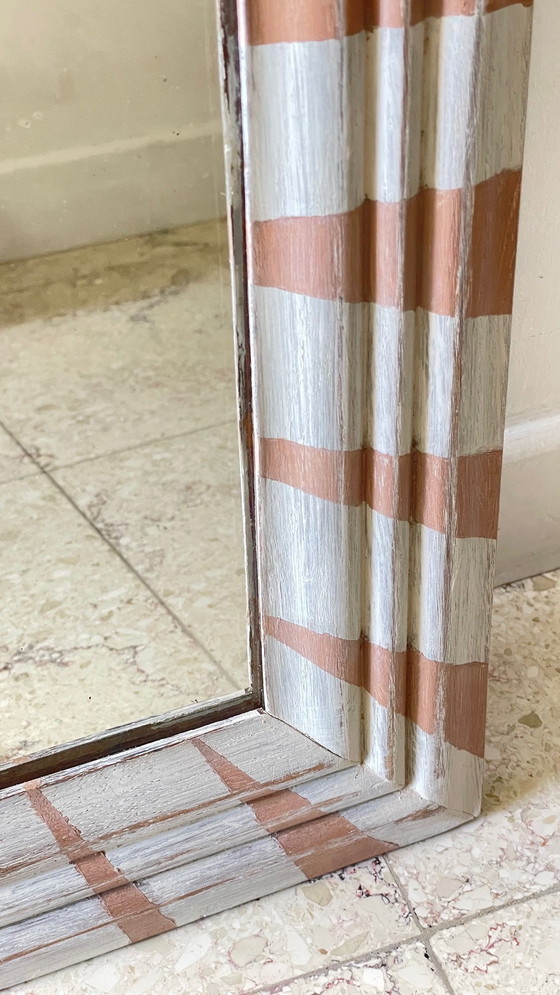 Image 1 of Specchio antico in legno dipinto a mano