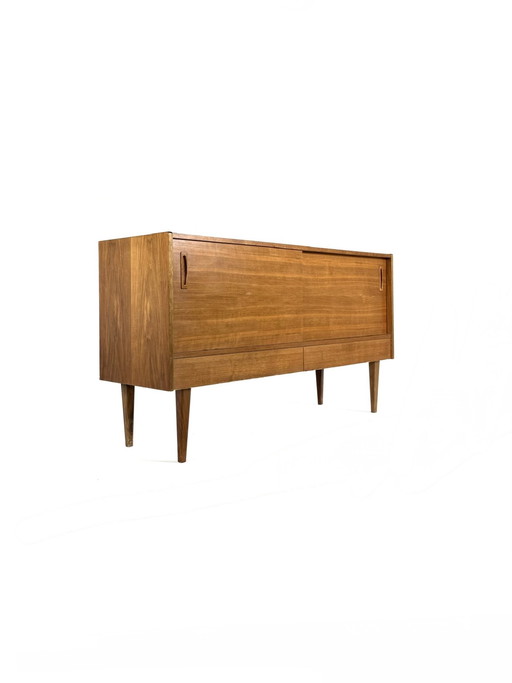 Vintage notenhouten TV-kast/LP-kast ‘60