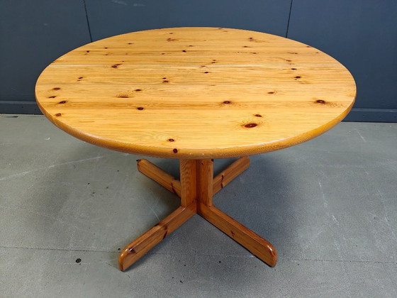 Image 1 of Rainer Daumiller Style Pine Wood Dining Table, 1970s