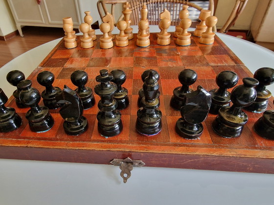 Schaakpartij Sovjet-Unie 1941 – Artel Kultsport Moskau, Decoratieve objecten, Metal, Wood (photo 11 of 15)