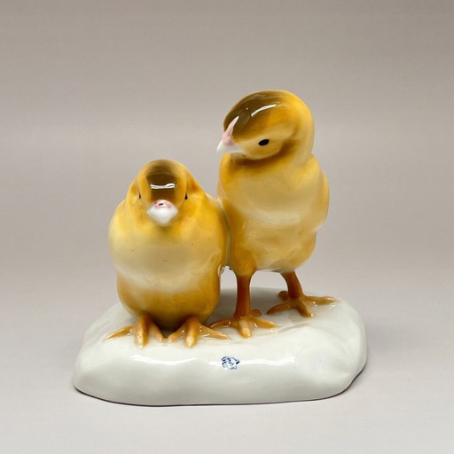 Nymphenburg Porzellan Figurengruppe „Zwei Küken“ Modell 294 – Anna Soennecken-Beckmann