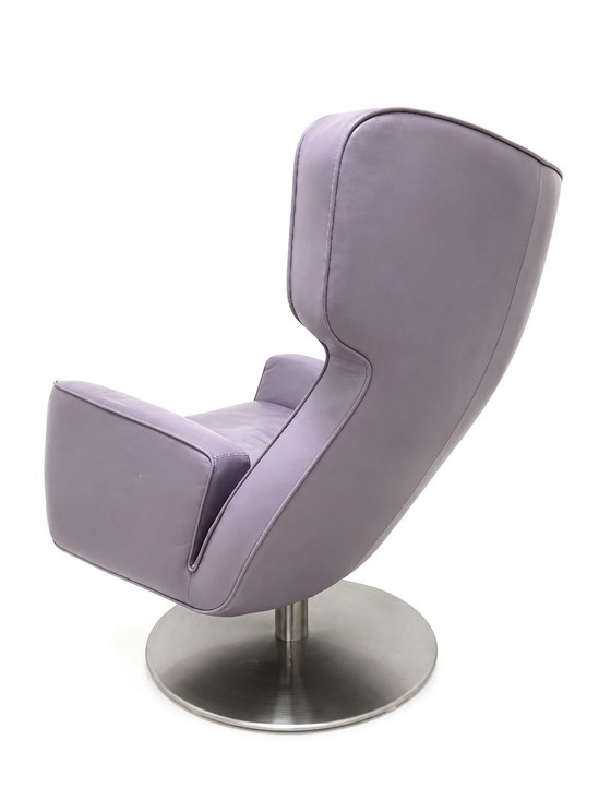 Fauteuil relax Leolux Ottana Plus Cuir Lilas – Leather, Metal (photo 3 of 6)
