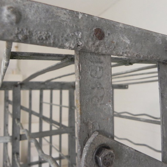 Image 1 of Casier à vin rigide Steel Fer pour 300 bouteilles, années 1950