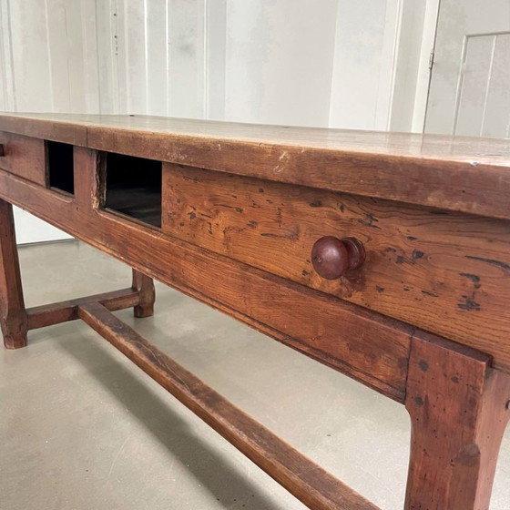 Image 1 of Table de ferme ancienne en bois, fin du XVIIIe siècle, France