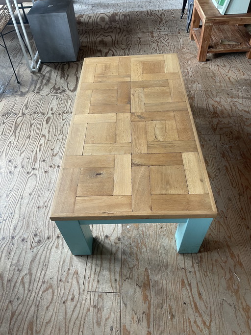 Oak mosaic coffee table