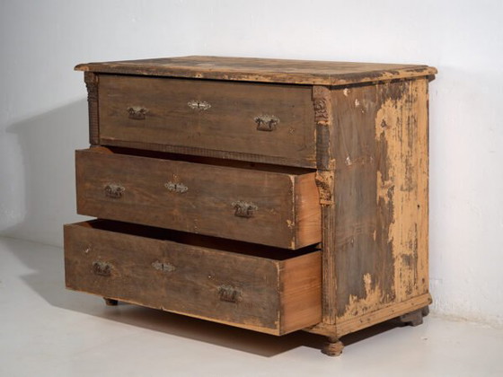 Antique chest of drawers with dark patina (c.1920) #43 (photo 37 of 40)