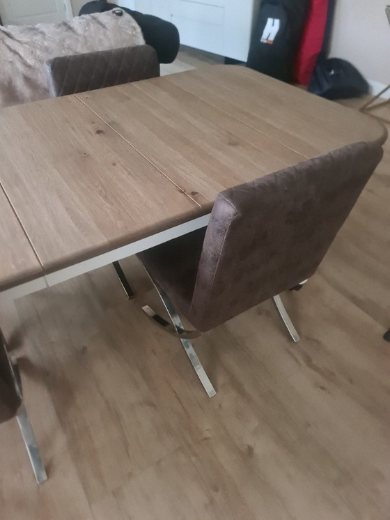 Image 1 of Oak wooden dining table