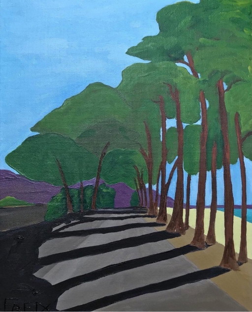 Oil on canvas stretcher.   Format 41x33cm.