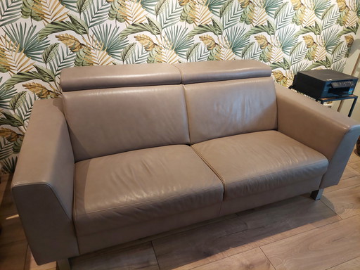 Leolux 2,5 - seater leather sofa - taupe