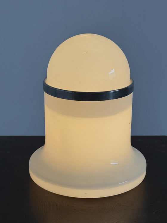 Image 1 of Murano vintage tafellamp wit van Architetti door De Martini, Falconi & Fois 