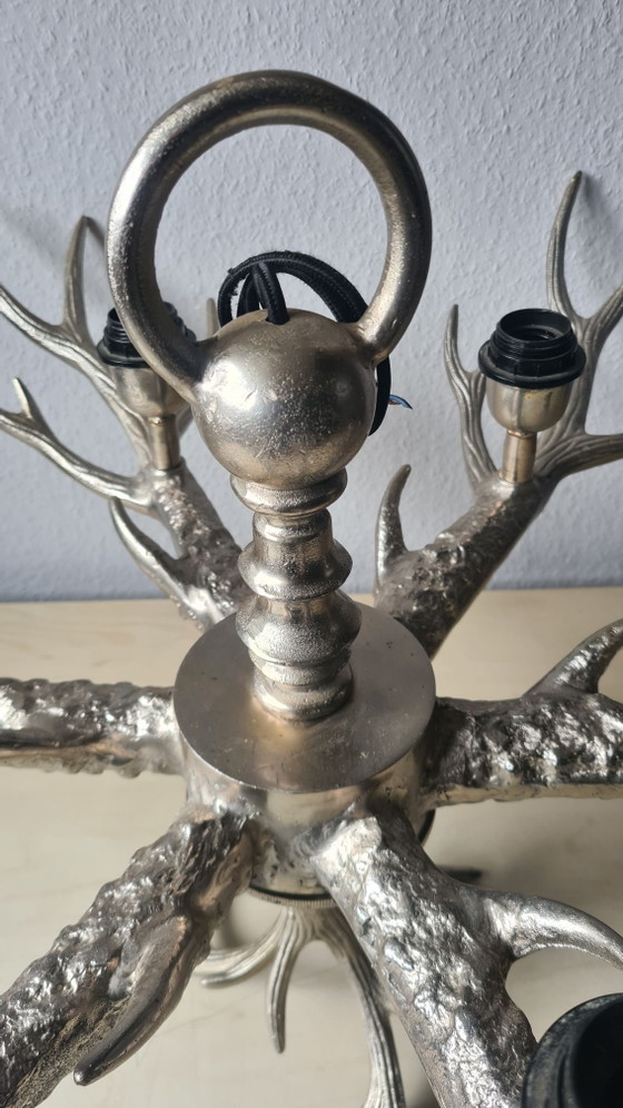 Lampe en bois de cerf Colmore by Diga. RARE!, Luminaires, Aluminium, Noir (photo 4 sur 13)