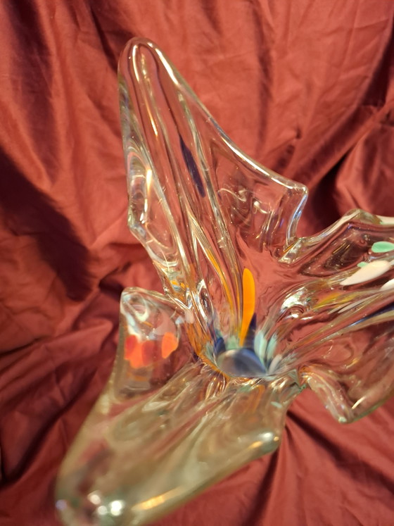 Image 1 of Vintage XXL 38cm "Rhapsody" Art Glass Vase by František Zemek - Flawless Top