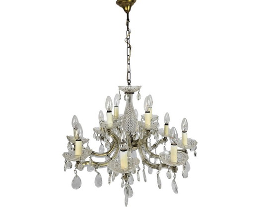 Image 1 of Kronleuchter – 12-armig – Venezianisch – Kristallglas – Italienisch – 1950er Jahre