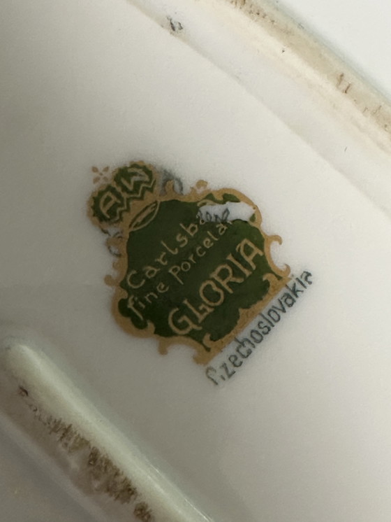 Image 1 of Vajilla de caza Carlsbad antigua pintada a mano