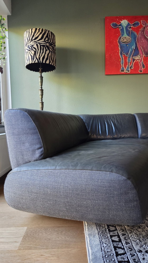 Leolux Guadaloupe in dark grey Danza leather - 3 years old!, Corner sofas (photo 6 of 7)