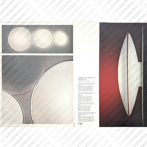 Round ceiling light “Ronda 37” by Studio Tecnico Leucos, for Leucos, 1970s