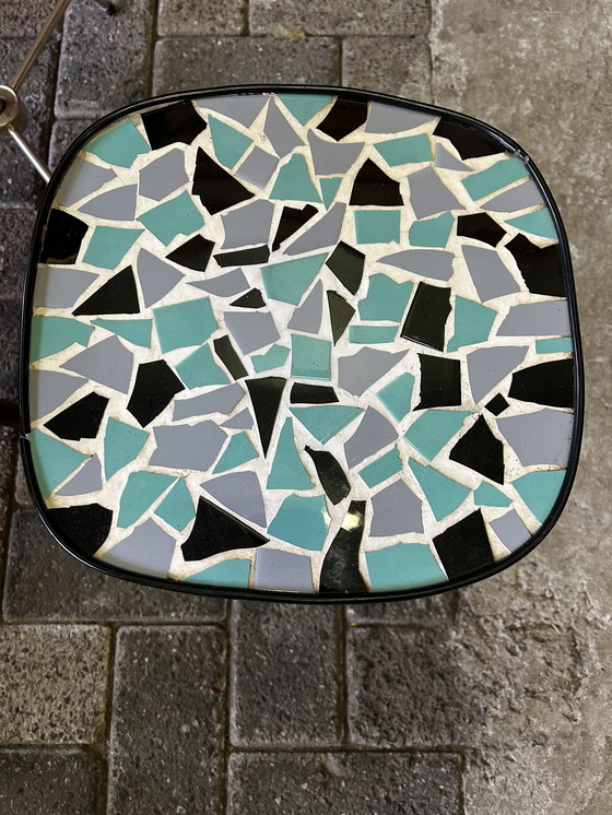 Image 1 of Vintage jaren 70 mozaïek planten tafeltje 