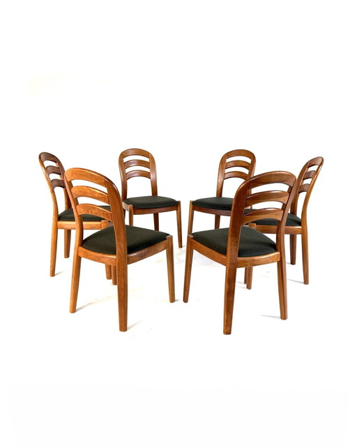 6x sedie da sala da pranzo restaurate, Koefoeds Hornslet '80