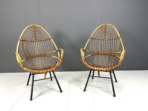 Paar Mid Century Stühle von Rohé Noordwolde, 1960er Jahre, Niederlande