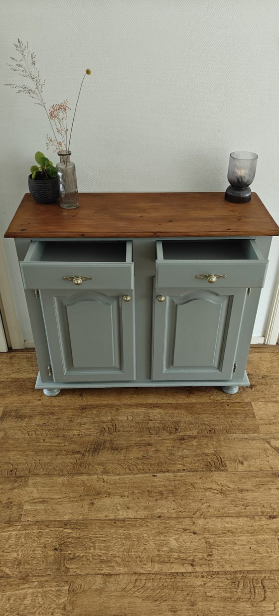Image 1 of Vintage sideboard cabinet in concrete grey | Unique & atmospheric