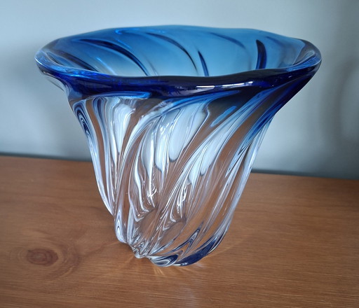 Vintage kristallen vaas val Saint Lambert twisted