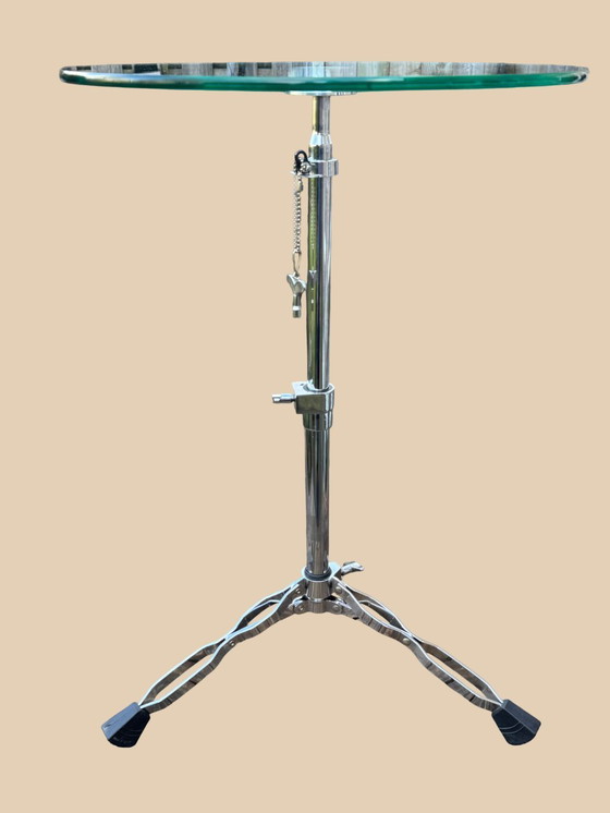 Image 1 of 🥁 UNIQUE DESIGN SIDE TABLE | CYMBAL STAND TABLE | 90s