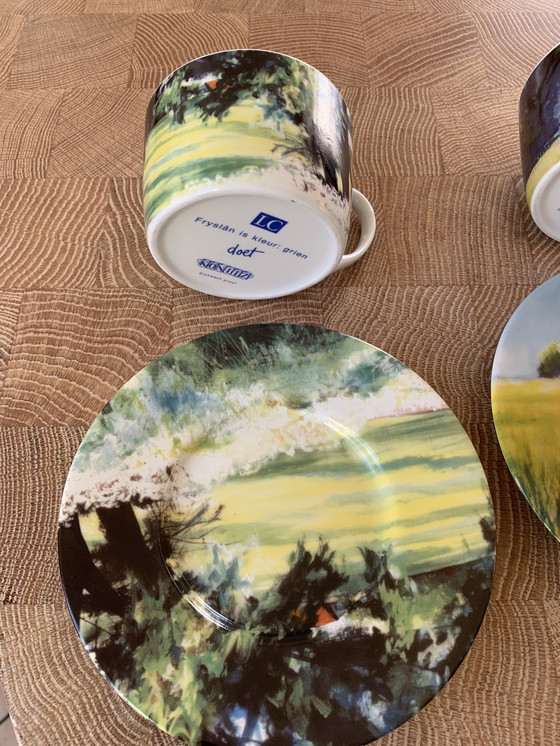 Image 1 of 4 coffee/tea cups and saucers designed by Doet Boersma