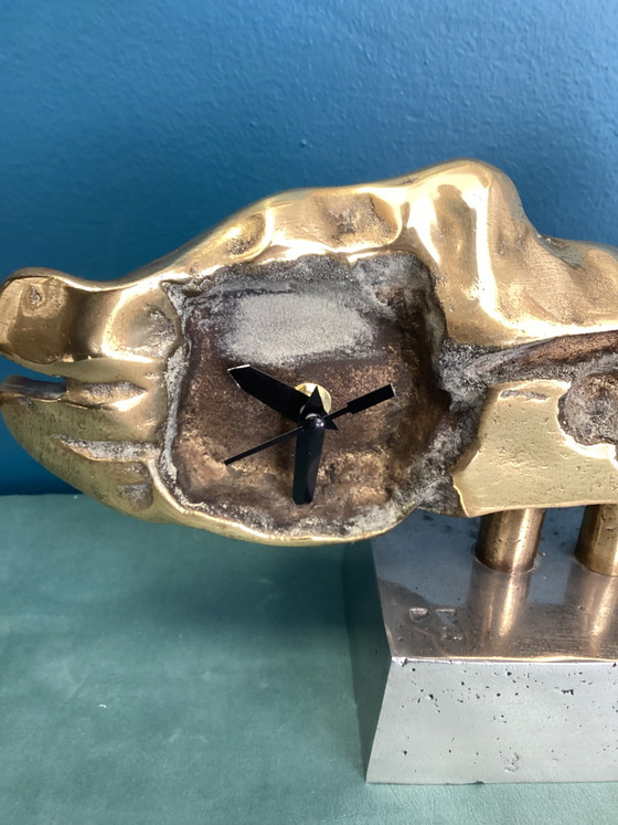 Image 1 of David Marshall Brutalist Working Clock