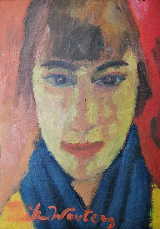 Rik Wouters „Porträt einer Frau“ Öl auf Eichenholztafel