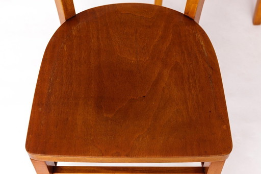 Set of 3 Vintage Frankfurter Chairs, 1970s Mid-Century Beech Dining Chairs, German Design