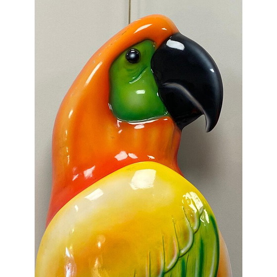 Image 1 of Pair of vintage parrots macaws in fiberglass and epoxy, Italy 1970s