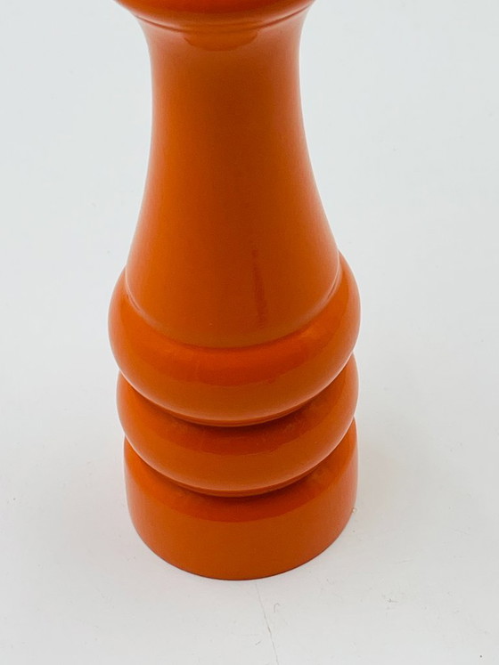 Vintage orange Peugeot pepper mill – Kitchen accessories, Wood (photo 4 of 9)