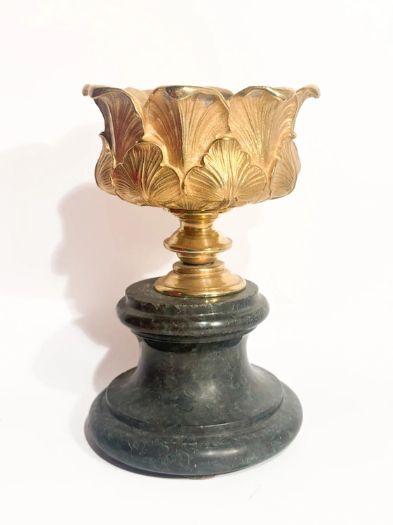 Candélabre Empire du XIXe siècle en bronze doré avec base en marbre – Objets déco, Marble (photo 3 of 6)