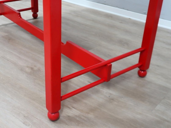 Image 1 of Scrivania vintage laccata rossa design rustico italiano anni '60