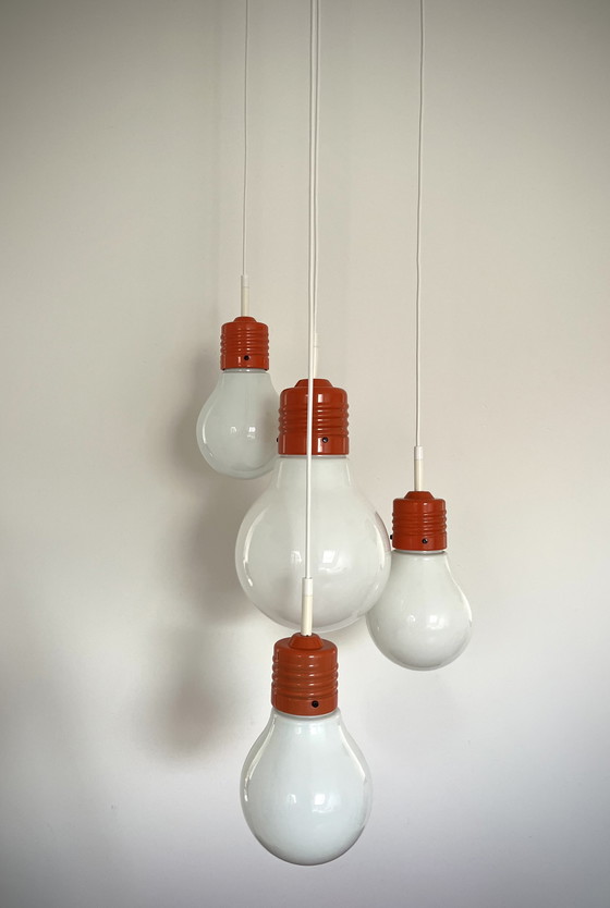 Image 1 of Vintage 1970s Light bulb lamp pendant - Brillant Leuchten 