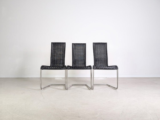 Image 1 of Ensemble original de 3 chaises cantilever Tecta B20 Jean Prouvé, noires