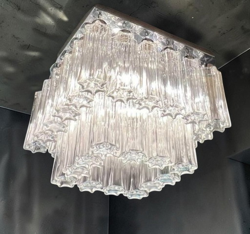 Zeer zeldzame Glashütte lamp – Glashütte Limburg, kroonluchters, Chrome