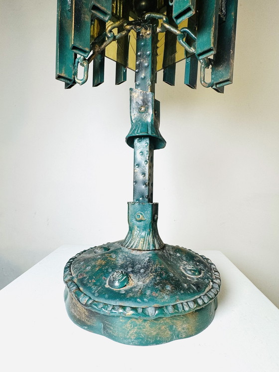 Image 1 of LAMPADA DA TAVOLO BRUTALISTA UNICA NEL SUO GENERE - BIANCARDI & JORDAN ARTE, ITALIA, anni '70