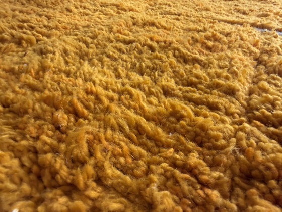 Grand tapis marocain à poils longs orange safran – Wool (photo 7 of 10)