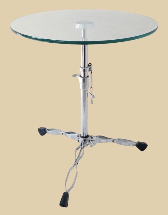 Image 1 of 🥁 Unique design side table | CYMBAL STAND TABLE | 90s