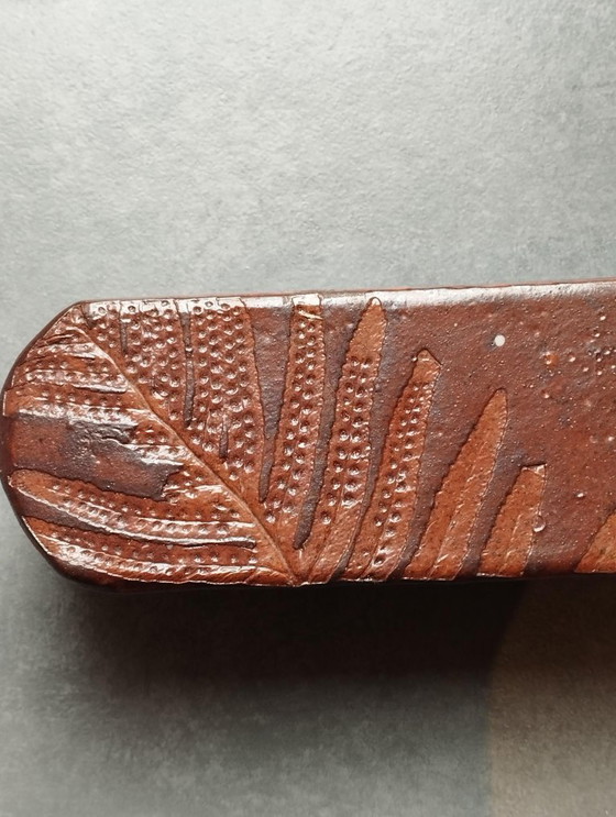 Image 1 of Vintage stenen doos met handgegraveerde decoratie