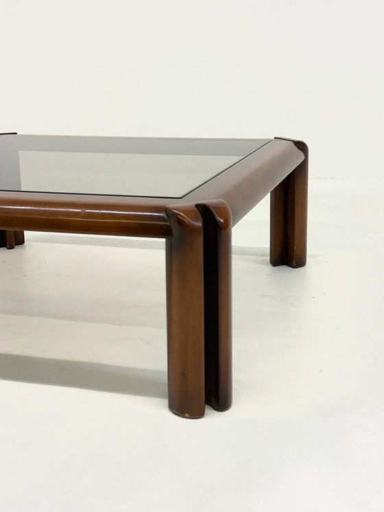 Image 1 of Square Italian coffee table with glass top