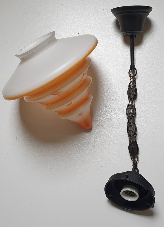 Image 1 of Unique Art Deco pendant lamp from the 1930s.